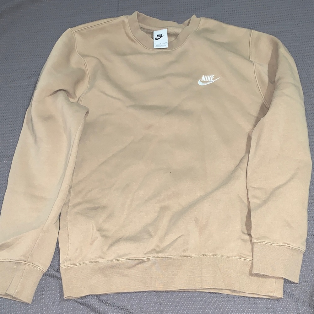 Nike Men's Beige Crewneck Sweater